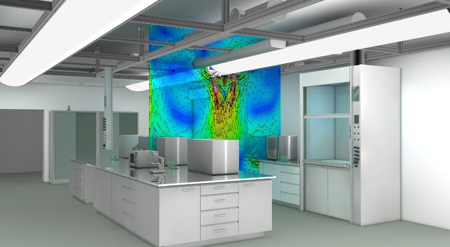 Etude CFD dans un laboratoire