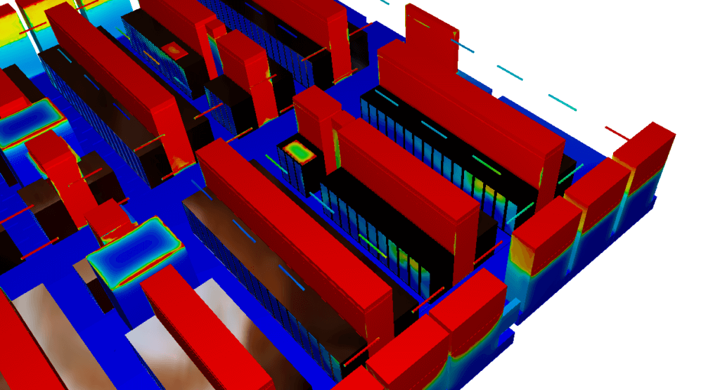 Simulation cfd data center - point chaud