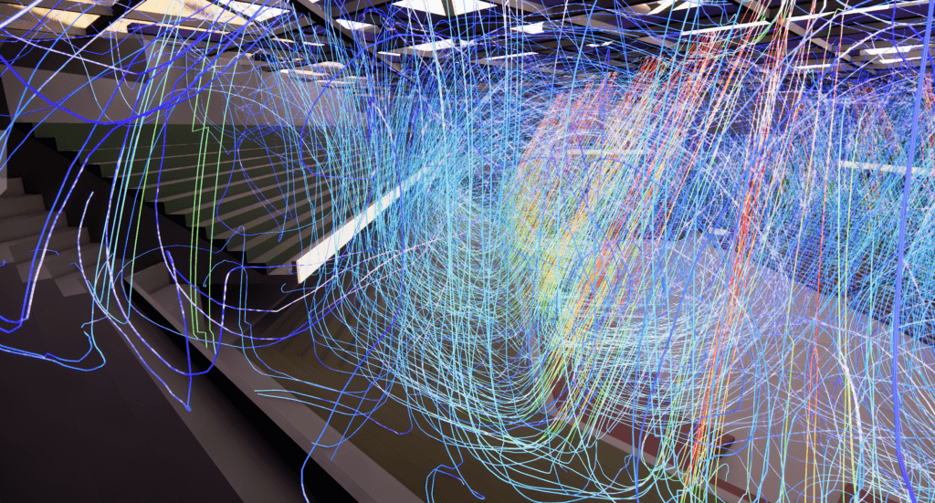 Simulation CFD - Tube de courant - Paris Accord Hôtel Aréna