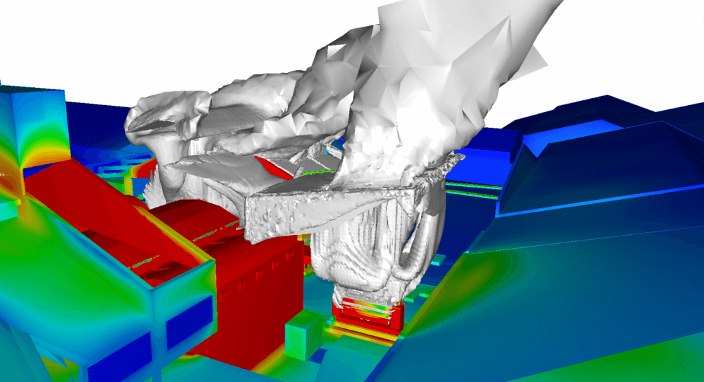 Etude des panaches de fumée de brulage de graisse simulation CFD - scalaire