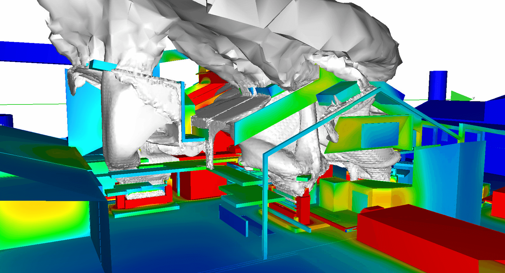 Etude des panaches de fumée de brulage de graisse simulation CFD - scalaire