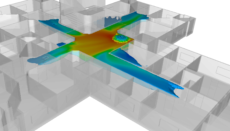 Départ de feu dans un hôpital - simulation