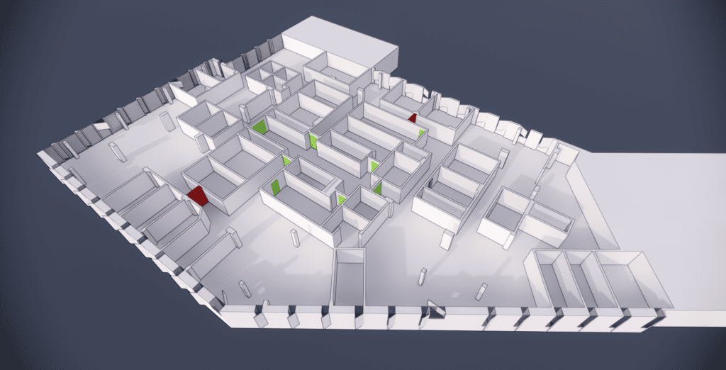 Modélisation 3D du cloisonnement de bureaux