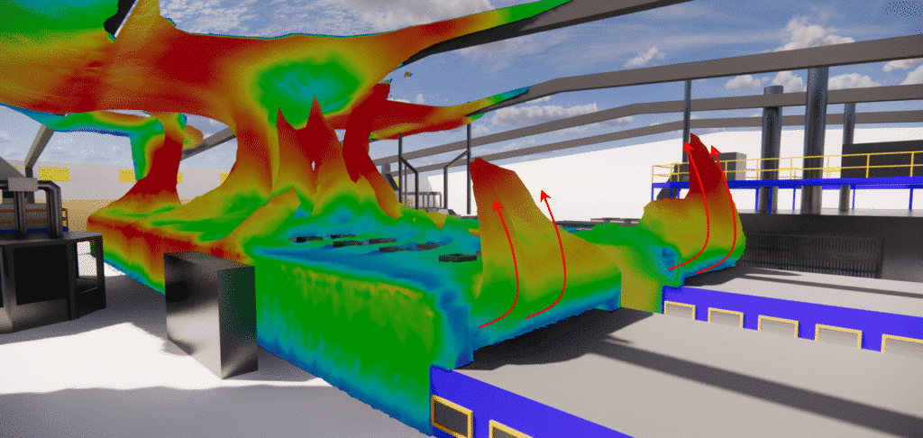 Identification des effets thermiques d'un four industriel - illustration des panaches thermiques