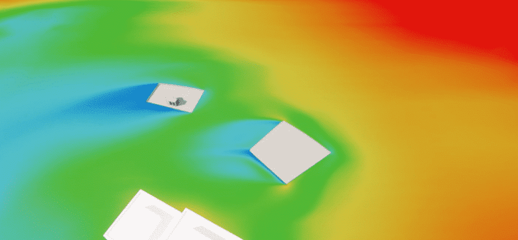 Simulation CFD en haut d'une tour de La Défense - vitesse du vent maximale