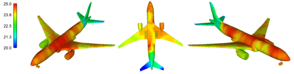 Etude des températures sur un avion - cabine de peinture